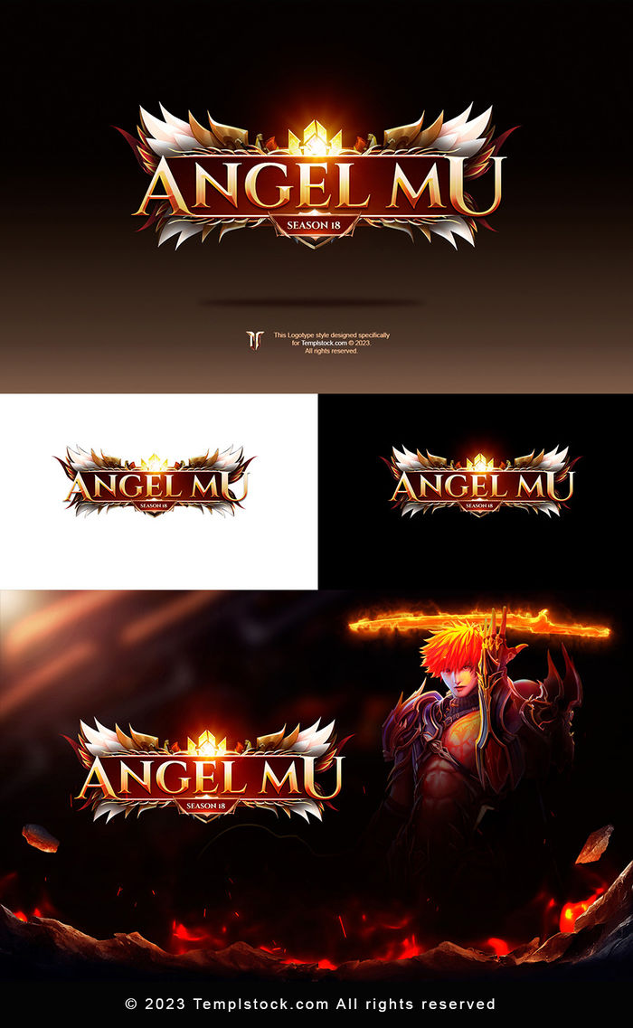 Angel Mu Game Editable Logo