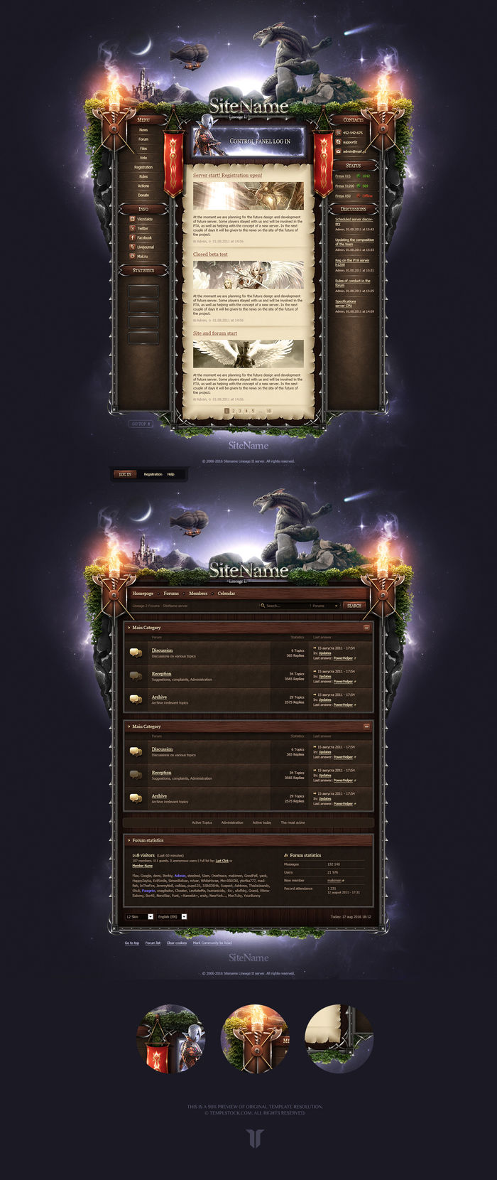 L2 Lost World Game Website Template