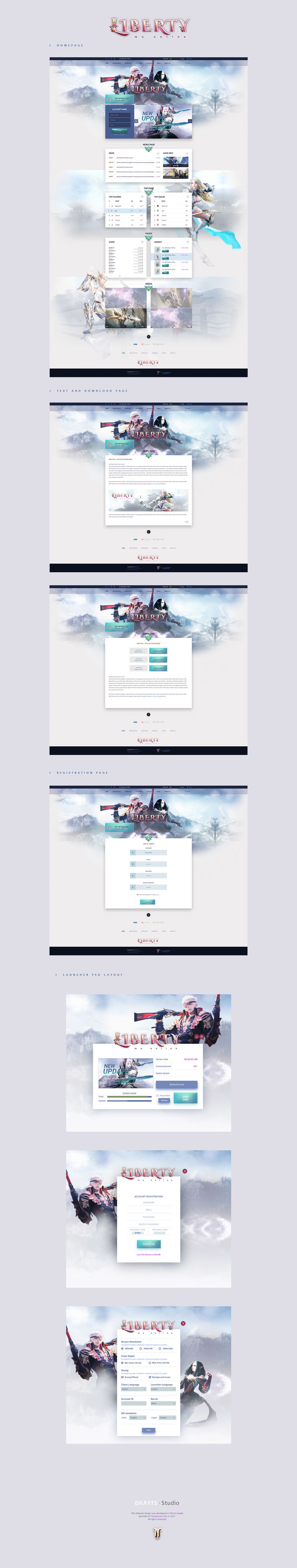 Mu Liberty Game Website Template