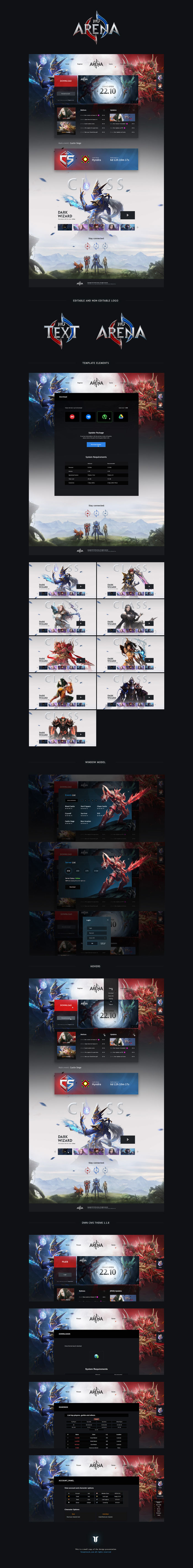 Mu Arena Game Website Template