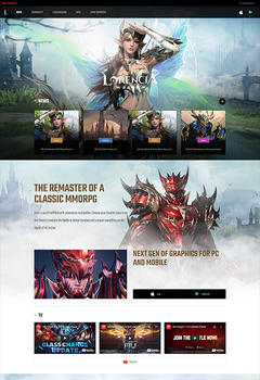 Lorencia Mobile Game Website Template