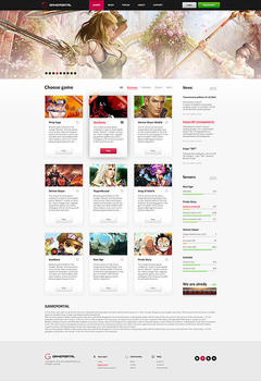 MMORPG Game Portal Game Website Template