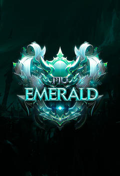 Emerald редагуємий ігровий логотип