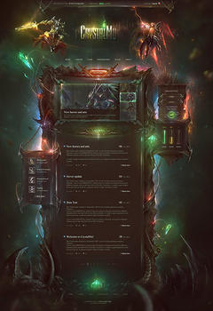 Crystal Mu Online Game Website Template
